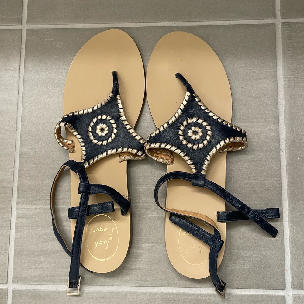 Jack Rogers Navy Blue Sandals